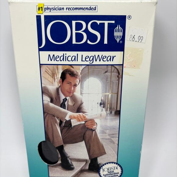 Jobst Compression Socks 20-30 mmHg Mens Small Thigh High Black Medical Legwear - Picture 3 of 9